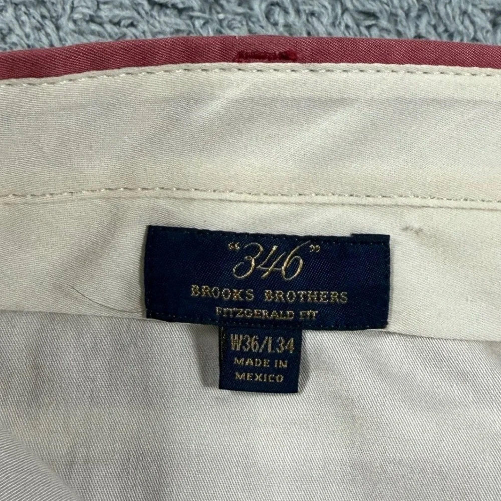 Brooks‎ Brothers Chinos Mens 36x34 Pink Fitzgerald Fit  Trousers Casuals